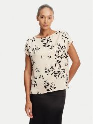 Tatuum Bluzka Osma 1 T2504.065 Écru Regular Fit. Białe bluzki damskie Tatuum, bez wzorów, z wiskozy, bez kołnierzyka, bez ramiączek. Za 129.99 zł.