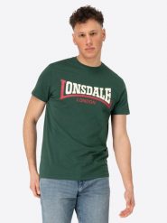 Koszulka Lonsdale Two Tone. Czerwone koszulki sportowe męskie Lonsdale, l, bez wzorów, z bawełny, bez kołnierzyka, bez ramiączek, na fitness i siłownię. Za 125.80 zł.