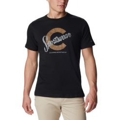 Koszulka trekkingowa Columbia CSC Seasonal Logo. Czarne koszulki sportowe męskie Columbia, m, bez wzorów, z bawełny, bez kołnierzyka, bez ramiączek, trekkingowe. Za 139.00 zł.