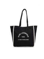 KARL LAGERFELD Torebka A3W50018 Czarny. Czarne torebki do ręki damskie KARL LAGERFELD, bez wzorów, z materiału, bez dodatków. Za 269.99 zł.