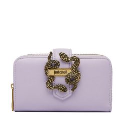 Portfel Just Cavalli. Fioletowe portfele damskie Just Cavalli, bez wzorów. Za 374.99 zł.