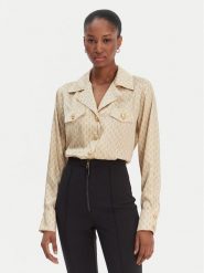 Marciano Guess Koszula 6RGH12 7435A Beżowy Regular Fit. Brązowe bluzki damskie Marciano Guess, z aplikacjami, z syntetyku, bez kołnierzyka, bez ramiączek. Za 799.99 zł.