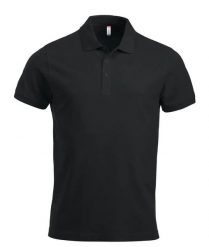 Clique Classic Lincoln S/S koszulka polo męska — nowoczesny krój, czarna. Czarne koszulki polo męskie CLIQUE, m, bez wzorów, z bawełny, klasyczne, bez ramiączek. Za 121.45 zł.