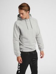 Bluza z kapturem Hummel Red Heavy. Szare bluzy sportowe męskie Hummel, m, bez wzorów, z bawełny, z kapturem, na fitness i siłownię. Za 142.74 zł.