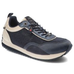 Granatowe Sneakersy Anekke Stylowe Obuwie Damskie. Niebieskie półbuty damskie Anekke, bez wzorów, z jeansu, eleganckie, bez obcasa, bez zapięcia. Za 399.00 zł.