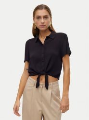 Vero Moda Koszula Menny 10303694 Czarny Relaxed Fit. Czarne bluzki damskie Vero Moda, l, bez wzorów, z wiskozy, bez kołnierzyka, bez ramiączek. Za 129.99 zł.