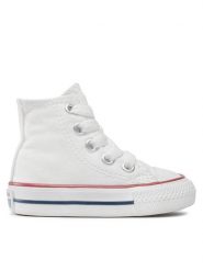 Converse Trampki Chuck Taylor All Star Hi 7J253C Biały. Białe trampki i tenisówki dziewczęce Converse, bez wzorów, z materiału, bez zapięcia. Za 179.99 zł.