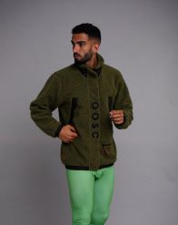 Kurtka polarowa Sherpa - khaki / czarny. Czarne kurtki męskie OOSC, m, bez wzorów, z materiału, długie, bez kaptura, snowboardowy. Za 686.99 zł.