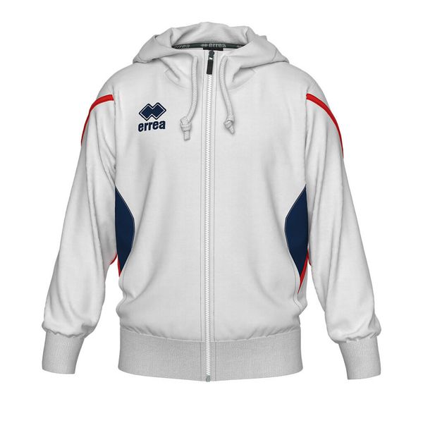 Bluza z kapturem dla dzieci Errea Clancy. Białe bluzy dla chłopców ERREA, bez wzorów, prążkowane, bez ramiączek, z kapturem. Za 311.99 zł.