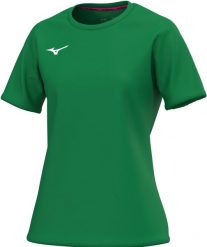 Koszulka damska Mizuno Team Core. Niebieskie koszulki sportowe damskie Mizuno, l, bez wzorów, z materiału, sportowe, bez kołnierzyka. Za 121.50 zł.