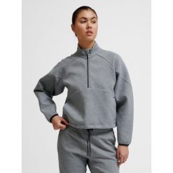 Bluza damska z zamkiem 1/2 Hummel Tech. Szare bluzy damskie Hummel, na zimę, bez wzorów, bez kaptura. Za 300.50 zł.