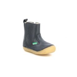Botki dziewczęce KICKERS SOCOOL. Niebieskie botki dziewczęce Kickers, bez zapięcia. Za 99.99 zł.