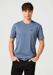 WRANGLER MĘSKA KOSZULKA SIGN OFF TEE GRISALLIE 112357301 W7NM008823. Koszulki polo męskie Wrangler, m, bez wzorów, bez ramiączek. Za 69.99 zł.