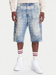 Karl Kani Szorty jeansowe Paisley PD00005502 Niebieski Regular Fit. Niebieskie szorty męskie Karl Kani, m, bez wzorów, z bawełny. Za 219.99 zł.