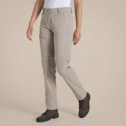 Spodnie turystyczne damskie Craghoppers NosiLife Pro Convertible Trouser III. Brązowe spodnie sportowe damskie Craghoppers, bez wzorów, trekkingowe. Za 467.99 zł.