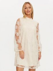 YAS Sukienka koktajlowa Cornelia 26035351 Écru Regular Fit. Sukienki damskie YAS, m, bez wzorów, z syntetyku, wizytowe, bez kołnierzyka, bez ramiączek. Za 249.99 zł.
