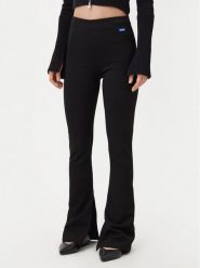 HUGO Spodnie materiałowe 50531189 Czarny Regular Fit. Czarne spodnie materiałowe damskie Hugo, m, bez wzorów, z materiału. Za 299.99 zł.