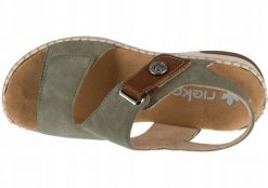 Rieker Rieker Sandals 66280-52 Zielone 42. Zielone sandały męskie Rieker, bez zapięcia. Za 265.20 zł.