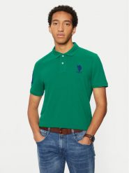 U.S. Polo Assn. Polo MUP3313 Zielony Regular Fit. Zielone koszulki polo męskie U.S. Polo Assn., m, bez wzorów, z bawełny, bez ramiączek. Za 149.99 zł.