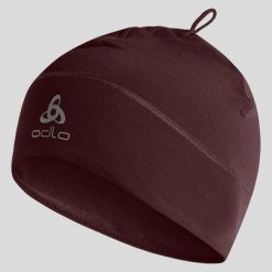 Czapka do biegania dla dorosłych Odlo Hat Polyknit Warm Eco. Brązowe czapki i kapelusze męskie Odlo, bez wzorów, z elastanu, sportowe. Za 119.99 zł.