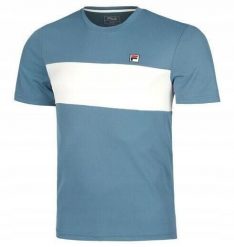 Koszulka tenisowa Fila T-shirt Bosse. Niebieskie t-shirty męskie Fila, xl, bez wzorów, z materiału, eleganckie, bez kołnierzyka. Za 119.99 zł.