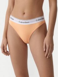 Calvin Klein Underwear Stringi LV00QF8518 Pomarańczowy jasny. Brązowe stringi damskie Calvin Klein Underwear, s, bez wzorów, z bawełny. Za 99.99 zł.