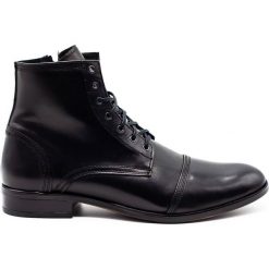 KENT Sztyblety zimowe 287D Czarne. Czarne botki męskie na zimę, bez wzorów, z kauczuku, eleganckie, bez zapięcia. Za 438.49 zł.