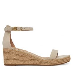Espadryle Tommy Hilfiger. Brązowe sandały damskie Tommy Hilfiger, bez wzorów, bez obcasa, bez zapięcia. Za 309.99 zł.