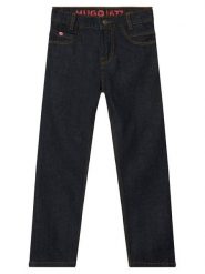 HUGO Jeansy G00983 S Granatowy Regular Fit. Niebieskie jeansy dla chłopców Hugo, z bawełny. Za 232.99 zł.