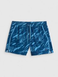 4F Spodenki plażowe boardshorty męskie - turkusowe 3XL. Niebieskie szorty męskie 4f, m, bez wzorów, z materiału. Za 99.99 zł.