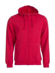 Clique Basic Hoody Full Zip - Bluza z kapturem na zamek. Czerwone bluzy męskie CLIQUE, m, bez wzorów, z bawełny, z kapturem. Za 183.98 zł.