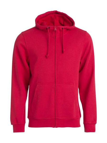 Clique Basic Hoody Full Zip - Bluza z kapturem na zamek – red. Czerwone bluzy męskie CLIQUE, m, bez wzorów, z bawełny, z kapturem. Za 182.80 zł.