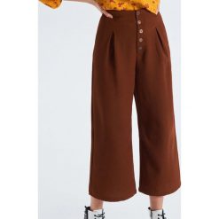 Materiałowe spodnie culotte - Brązowy. Spodnie materiałowe damskie marki Cropp. Za 69.99 zł.
