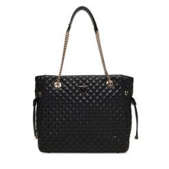 Torebka Guess. Czarne torebki do ręki damskie Guess, z aplikacjami, klasyczne, bez dodatków. Za 469.99 zł.