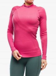 Bluza termoaktywna damska Brubeck Thermo Wool by Pustelnik - raspberry. Czerwone bluzy damskie Brubeck, bez wzorów, bez kaptura. Za 293.58 zł.