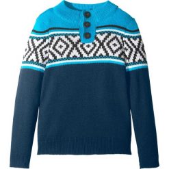 Sweter bonprix czarny. Czarne swetry damskie bonprix, bez wzorów, bez kołnierzyka, bez ramiączek, bez kaptura. Za 69.99 zł.