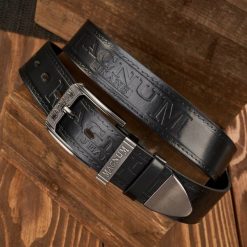 Pasek Męski Skórzany Magnum MAG-09 Brødrene Czarny 110 cm. Czarne paski damskie bez wzorów, z materiału, eleganckie. Za 55.99 zł.