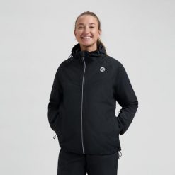 Kurtka przeciwdeszczowa Rogelli Commuter Core. Czarne kurtki damskie Rogelli, m, bez wzorów, bez kaptura. Za 240.00 zł.