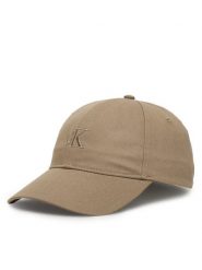 Calvin Klein Czapka z daszkiem Monogram Embroidery Baseball Cap LV04K5024G Beżowy. Brązowe rękawiczki męskie Calvin Klein, bez wzorów, z bawełny. Za 169.99 zł.