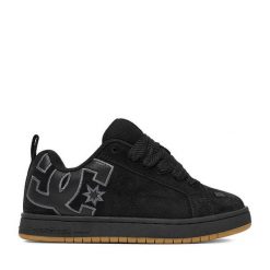 Sneakersy DC. Czarne trampki i tenisówki chłopięce DC, bez wzorów, bez zapięcia. Za 199.99 zł.