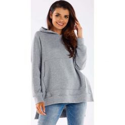 Bluza z Kieszenią Kangurką - Szara. Szare bluzki damskie Infinite You, l, bez wzorów, z bawełny, bez kaptura. Za 209.90 zł.