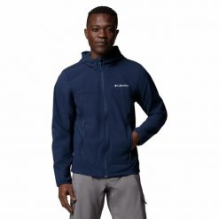 Kurtka softshellowa męska Columbia Heather Canyon II Hooded Jacket z kapturem. Niebieskie kurtki męskie Columbia, m, bez wzorów, z softshellu, sportowe, z kapturem. Za 359.99 zł.