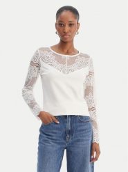 Morgan Bluzka 261-TCLARA Biały Regular Fit. Białe bluzki damskie Morgan, xs, bez wzorów, z wiskozy, bez kołnierzyka, bez ramiączek. Za 199.99 zł.