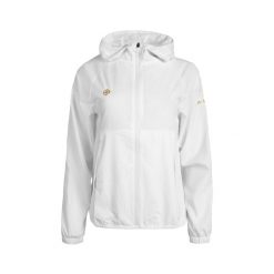 Lekka kurtka wiatrówka ENNA, oddychająca i wodoodporna z kapturem. Białe kurtki damskie IZAS, bez wzorów, z kapturem. Za 278.22 zł.