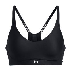 Biustonosz treningowy Under Armour Infinity Low 2.0. Czarne obuwie sportowe damskie Under Armour, bez wzorów, na fitness i siłownię. Za 149.99 zł.