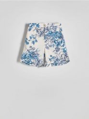 Szorty z wiskozy - wielobarwny. Szorty damskie Reserved, l, bez wzorów, z tkaniny. W wyprzedaży za 45.99 zł.