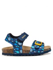 Geox Sandały B Chalki B922QA 4 C0657 S Granatowy. Niebieskie sandały chłopięce Geox, ze skóry, bez zapięcia. Za 129.99 zł.