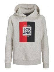 Jack & Jones Junior Bluza 12237105 Szary Regular Fit. Szare bluzy dla chłopców Jack & Jones Junior, bez wzorów, z bawełny, bez ramiączek, bez kaptura. Za 179.99 zł.