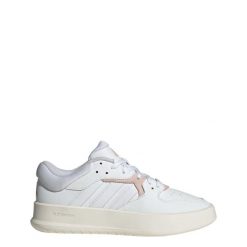 Buty Court 24. Białe obuwie sportowe damskie Adidas, bez wzorów, z gumy. Za 370.10 zł.