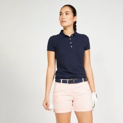 Spodenki do golfa chino damskie Inesis MW500. Czerwone obuwie sportowe damskie INESIS, bez wzorów, z bawełny, na golfa. W wyprzedaży za 59.99 zł.